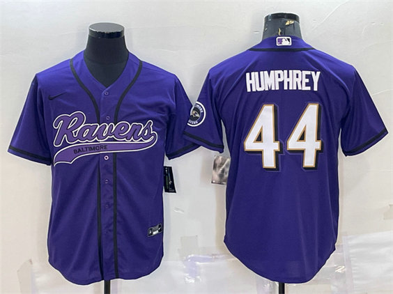 Men's Baltimore Ravens #44 Marlon Humphrey Purple Vapor Untouchable Limited Stitched Jersey