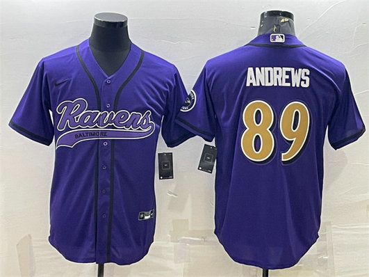 Men's Baltimore Ravens #89 Mark Andrews Purple Color Rush Limited Jersey