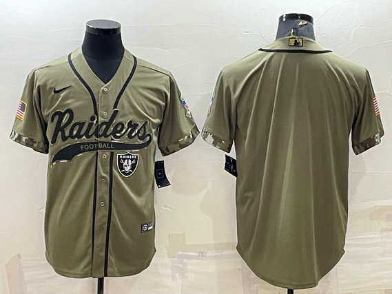 Men's Baltimore Ravens Blank Olive Salute to Service Cool Base Stitched Baseball Jersey