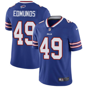 Men's Bills #49 Tremaine Edmunds Royal Blue Team Color Stitched NFL Vapor Untouchable Limited Jersey