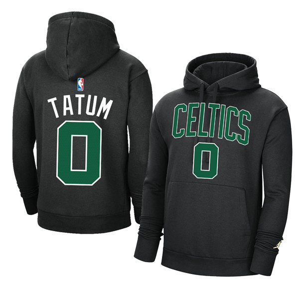 Men's Boston Celtics #0 Jayson Tatum 2021 Black Pullover Hoodie