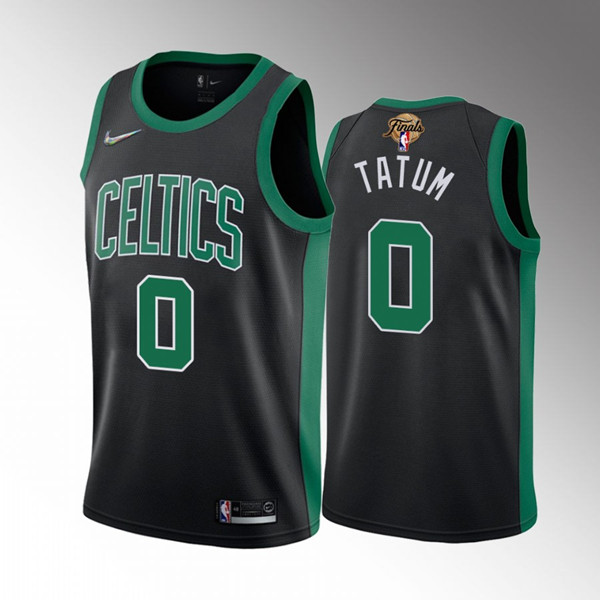 Men's Boston Celtics #0 Jayson Tatum 2022 Black NBA Finals Stitched Jersey