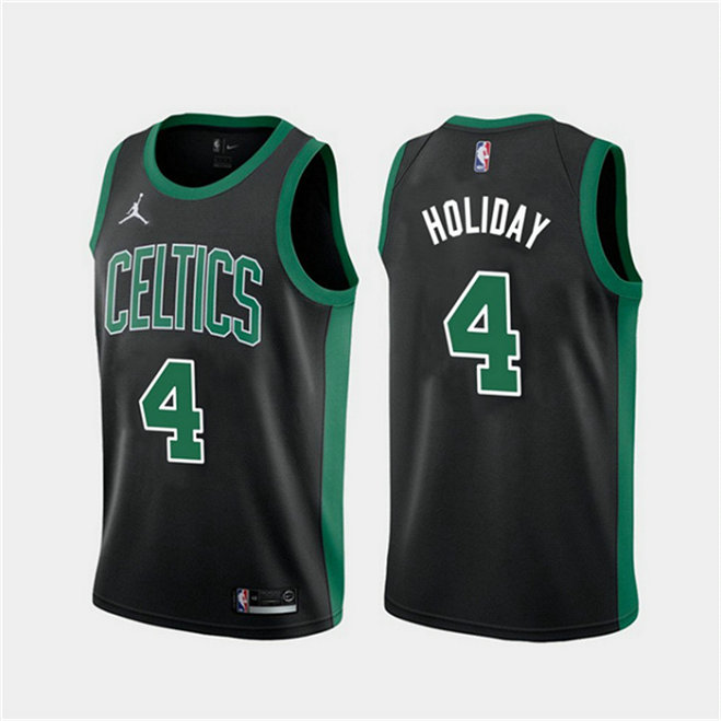 Men's Boston Celtics #4 Jrue Holiday Black 2023 Statement Edition Stitched Basketball Jersey