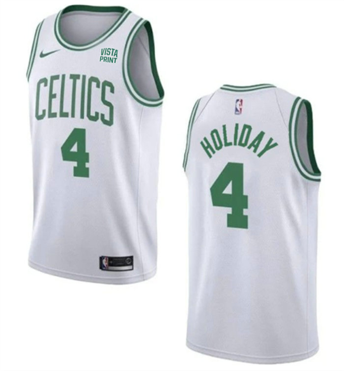 Men's Boston Celtics #4 Jrue Holiday White 2023 Association Edition Stitched Basketball Jersey