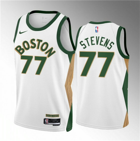 Men's Boston Celtics #77 Lamar Stevens White 2023 24 City Edition Stitched Basketball Jersey