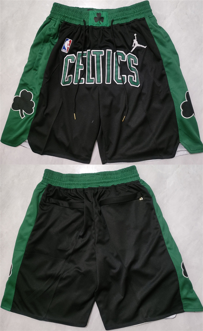 Men's Boston Celtics Black Shorts 
