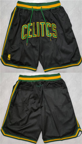 Men's Boston Celtics Black Shorts