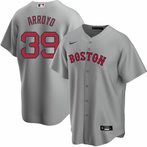 Men's Boston Red Sox #39 Christian Arroyo Grey Cool Base Stitched Baseball Jersey