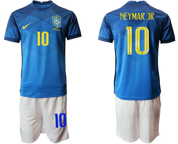 Men's Brazil #10 Neymar Jr  Away Jersey
