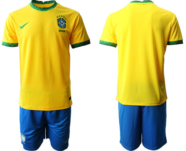 Men's Brazil Blank home Jersey
