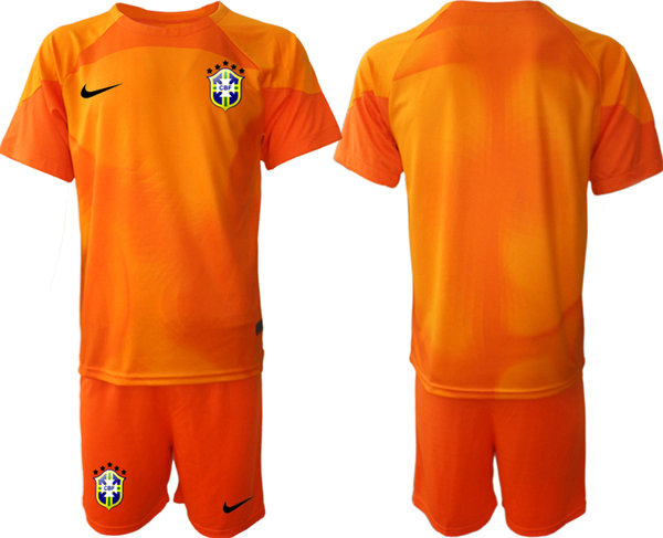 Men's Brazil Red Goalkeeper2022 FIFA World Cup Soccer Jersey Suit