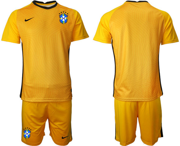 Men's Brazil Yellow goalkeeper Jersey