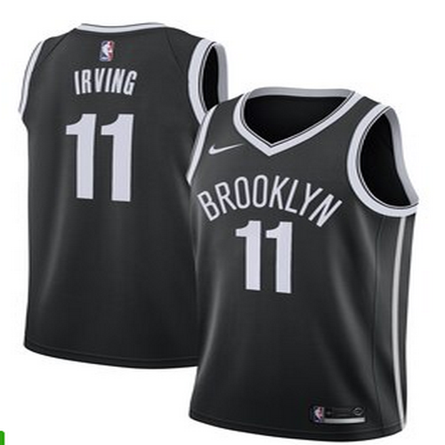 Men's Brooklyn Nets #11 Kyrie Irving Nike Black Jersey