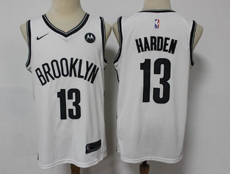 Men's Brooklyn Nets #13 James Harden Jersey 2021 White Association Edition