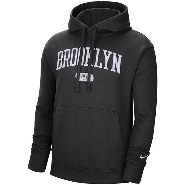 Men's Brooklyn Nets 2021 Black Heritage Essential Pullover Hoodie