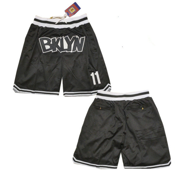 Men's Brooklyn Nets Black Mitchell&Ness Shorts 