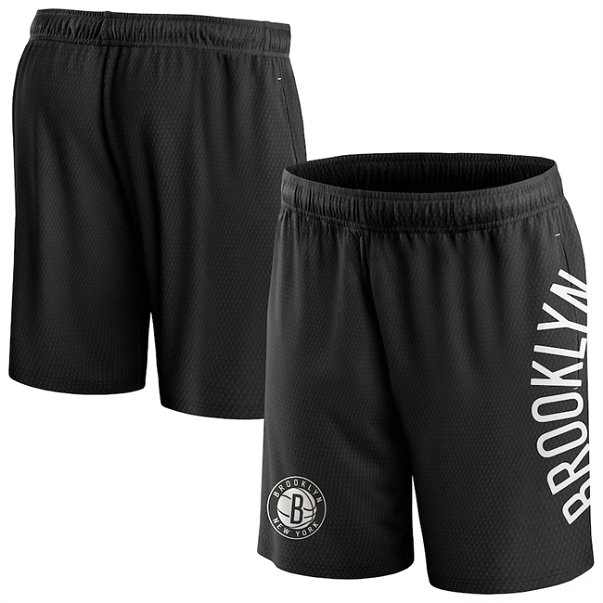 Men's Brooklyn Nets Black Post Up Mesh Shorts