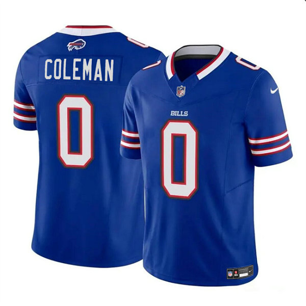 Men's Buffalo Bills #0 Keon Coleman Blue 2024 Draft F.U.S.E. Vapor Untouchable Limited Stitched Football Jersey