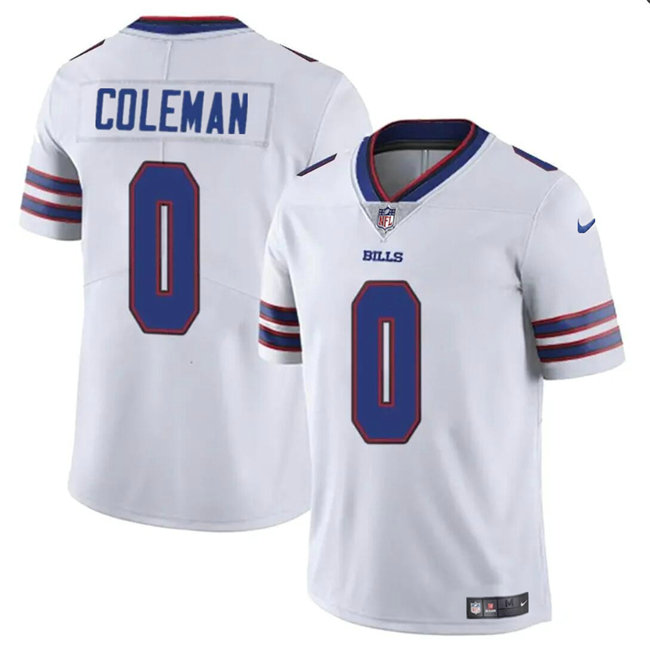 Men's Buffalo Bills #0 Keon Coleman White 2024 Draft Vapor Untouchable Limited Stitched Football Jersey