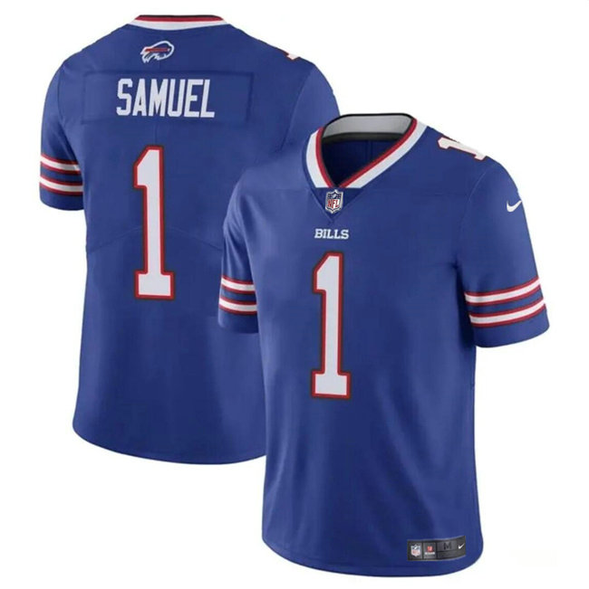 Men's Buffalo Bills #1 Curtis Samuel Blue Vapor Untouchable Limited Stitched Football Jersey