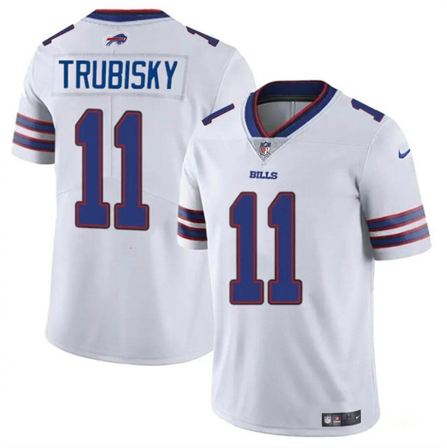 Men's Buffalo Bills #11 Mitch Trubisky White Vapor Untouchable Limited Stitched Football Jersey