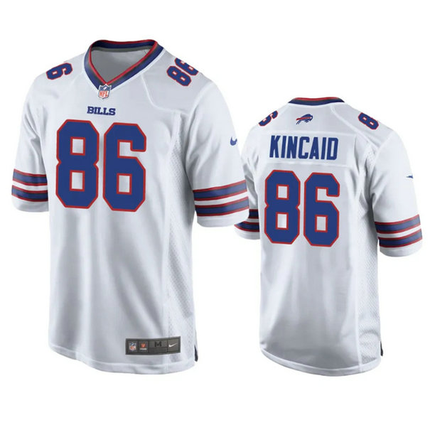 Men's Buffalo Bills #86 Dalton Kincaid White Stitched Game Jersey