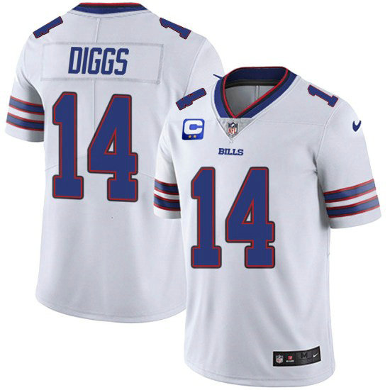 Men's Buffalo Bills 2022 #14 Stefon Diggs White With 2-star C Patch Vapor Untouchable Limited Stitched NFL Jersey