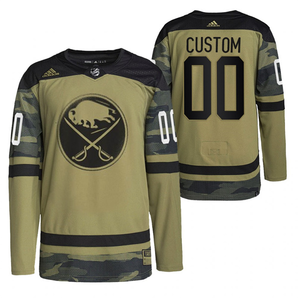 Men's Buffalo Sabres ACTIVE PLAYER Custom 2022 Camo Military Appreciation Night Stitched Jersey