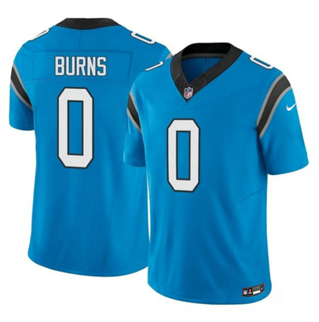 Men's Carolina Panthers #0 Brian Burns Blue 2023 F.U.S.E. Vapor Untouchable Stitched Football Jersey