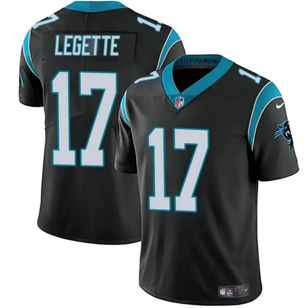 Men's Carolina Panthers #17 Xavier Legette Black Vapor Limited Stitched Football Jersey