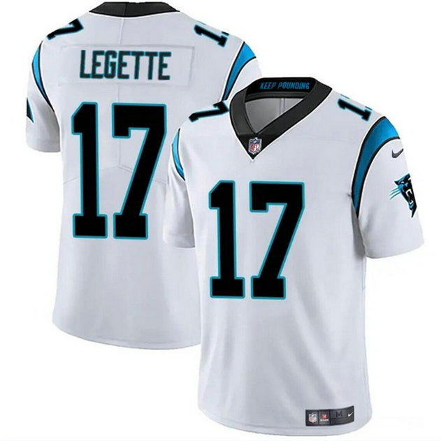 Men's Carolina Panthers #17 Xavier Legette White Vapor Limited Stitched Football Jersey
