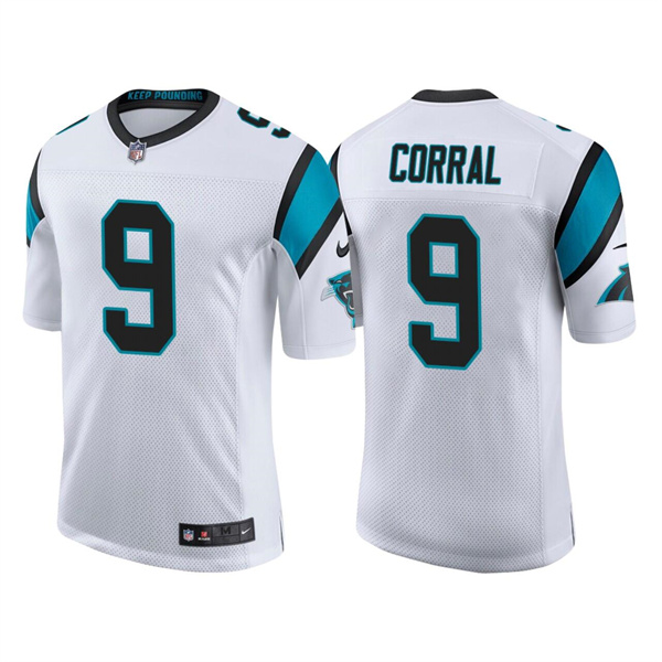 Men's Carolina Panthers #9 Matt Corral 2022 White Stitched Jersey