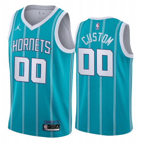 Men's Charlotte Hornets Custom Name Number Jersey 2020-21 Teal Icon