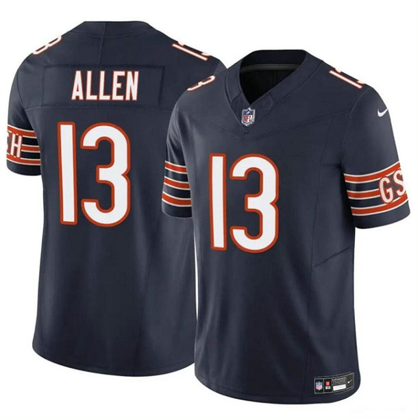 Men's Chicago Bears #13 Keenan Allen Navy 2023 F.U.S.E. Vapor Stitched Football Jersey