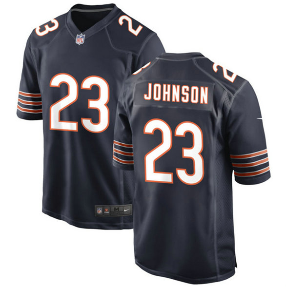 Men's Chicago Bears #23 Roschon Johnson Navy Stitched Game Jersey