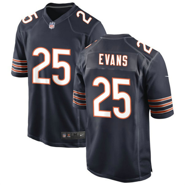 Men's Chicago Bears #25 Darrynton Evans Navy Stitched Game Football Jersey