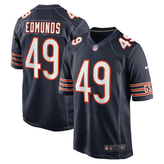 Men's Chicago Bears #49 Tremaine Edmunds Navy Vapor untouchable Limited Stitched Jersey