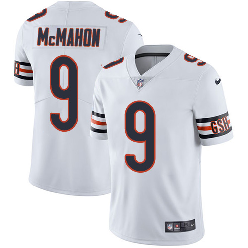Men's Chicago Bears #9 Jim McMahon White Vapor Untouchable Limited Stitched Jersey
