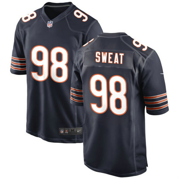 Men's Chicago Bears #98 Montez Sweat Navy Stitched Game Football Jersey