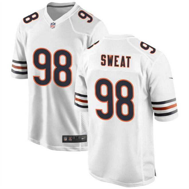 Men's Chicago Bears #98 Montez Sweat White Stitched Game Football Jersey