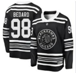 Men's Chicago Blackhawks #98 Connor Bedard Adidas Authentic 2019 Winter Classic Black Jersey