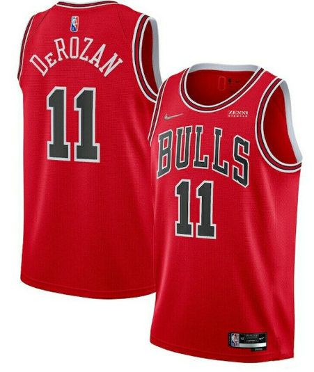 Men's Chicago Bulls #11 DeMar DeRozan 75th Anniversary Red Swingman Stitched Basketball Jersey