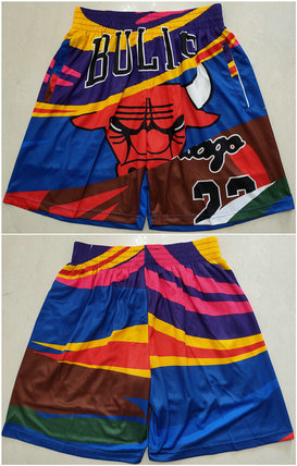 Men's Chicago Bulls Colorful Mitchell&Ness Shorts 