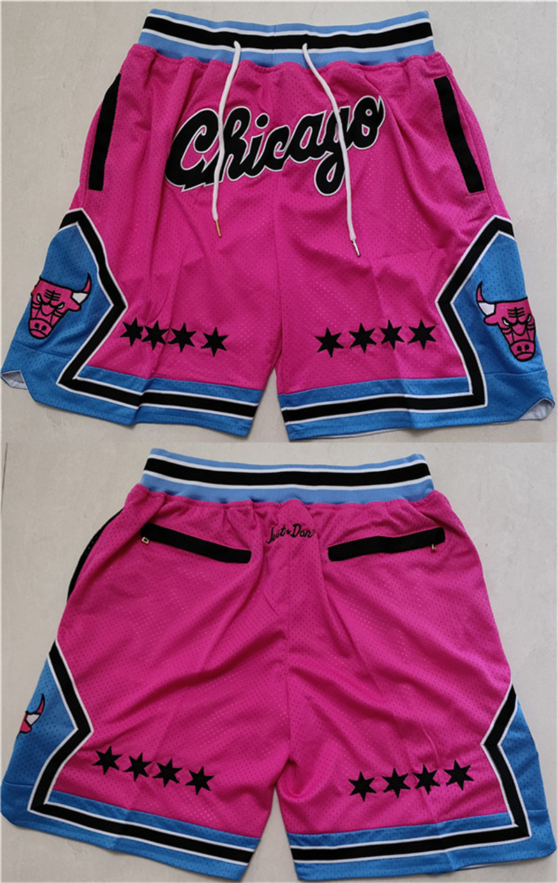 Men's Chicago Bulls Pink Shorts (Run Small)