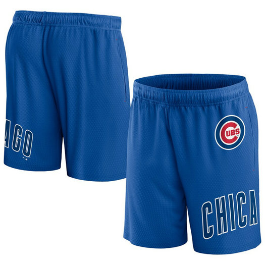 Men's Chicago Cubs Royal Clincher Mesh Shorts