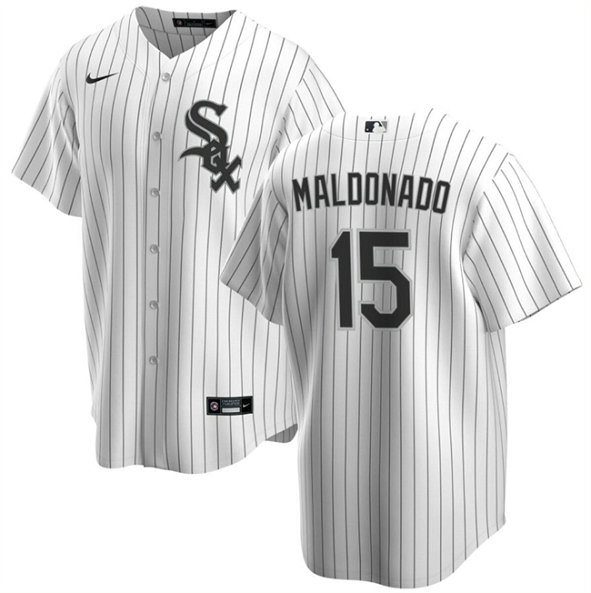 Men's Chicago White Sox #15 Mart铆n Maldonado White Cool Base Stitched Jersey