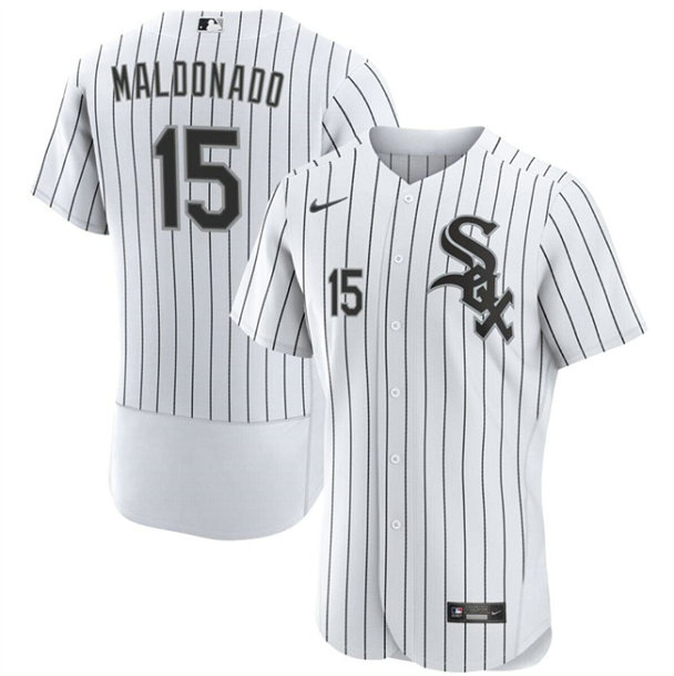 Men's Chicago White Sox #15 Mart铆n Maldonado White Flex Base Stitched Baseball Jersey