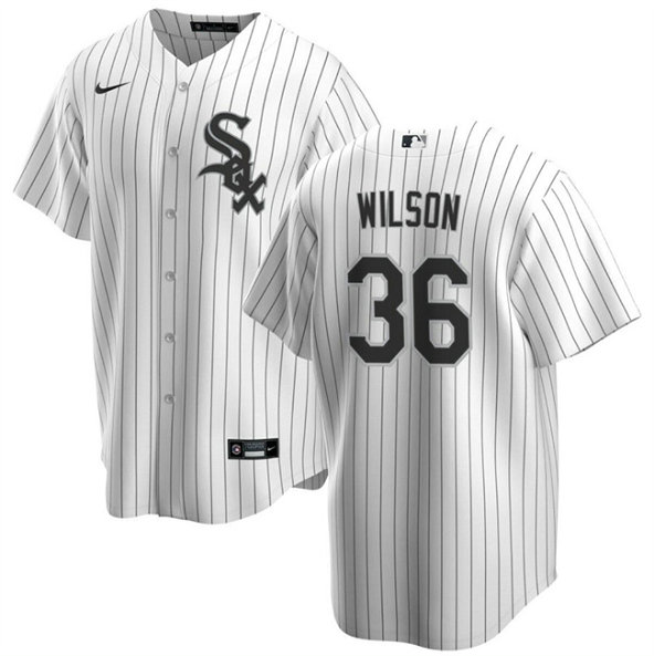 Men's Chicago White Sox #36 Steven Wilson White Cool Base Stitched Baseball Jersey