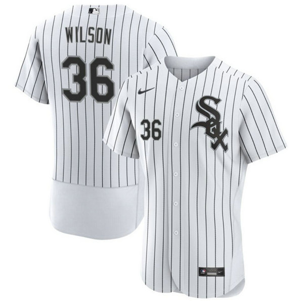 Men's Chicago White Sox #36 Steven Wilson White Flex Base Stitched Baseball Jersey