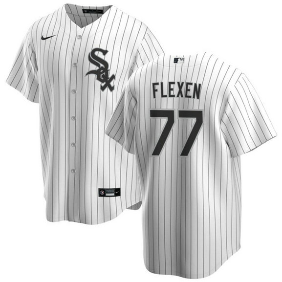 Men's Chicago White Sox #77 Chris Flexen White Cool Base Stitched Baseball Jersey